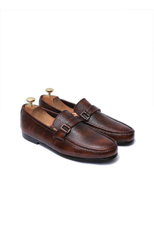 Handmade Loafer Mild Shoes in Two Tone