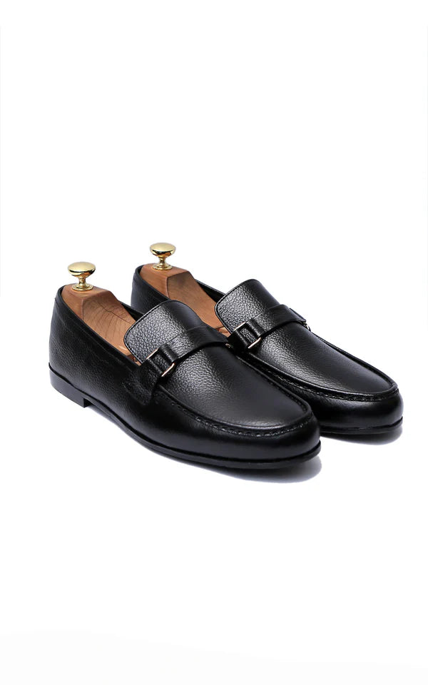 Handmade Loafer Mild Shoes in Black