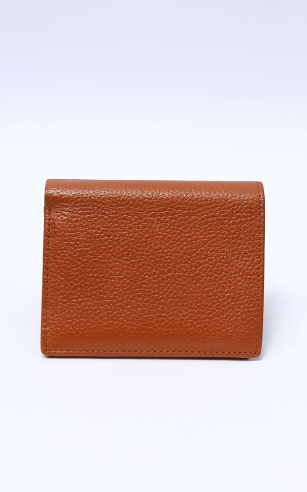 Zipper Leather Wallet Mustard